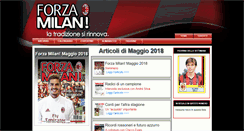 Desktop Screenshot of forzamilanonline.com